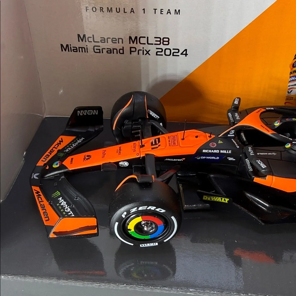 McLaren MCL36 Miami Grand Prix 2024 Toy Car - Orange and Black
